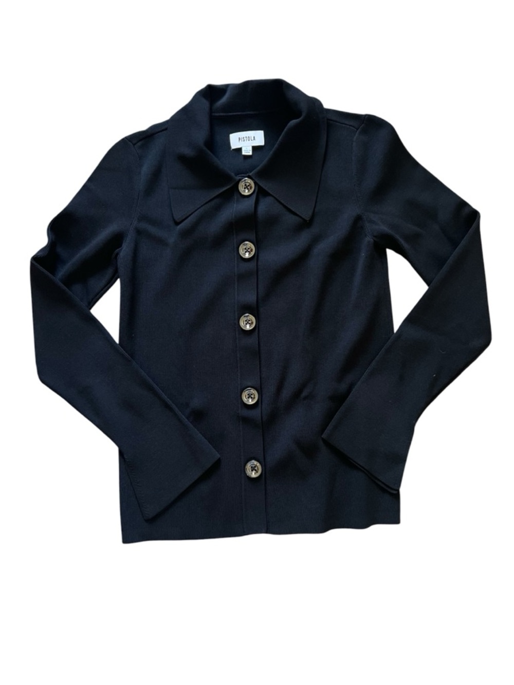 Pistola Joanne Black Collared Cardigan | Large